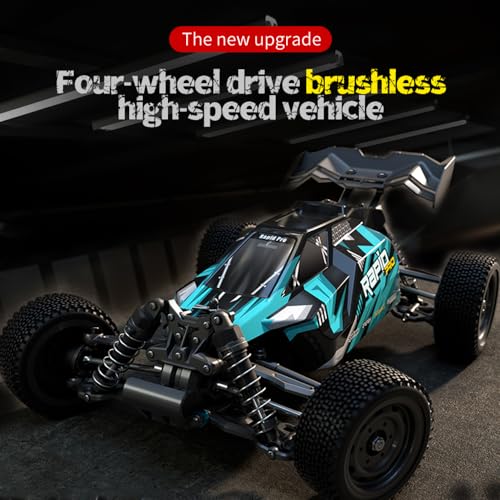 X-Verse 1:16 Fast Brushless RC Car for Adults, Max 45 mph, Off Road Remote Control Truck, 4WD High Speed All Terrain RC Car RC Truggy, 3 Battery - color: 16201pro