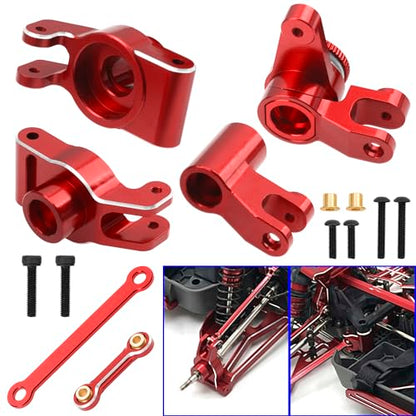 ShareGoo Aluminum Swing Arms & Steering Knuckle Kit & Servo Rod & Shock Tower Compatible with Hyper GO MJX 1/10 10208 Little Monster RC Upgrade Parts