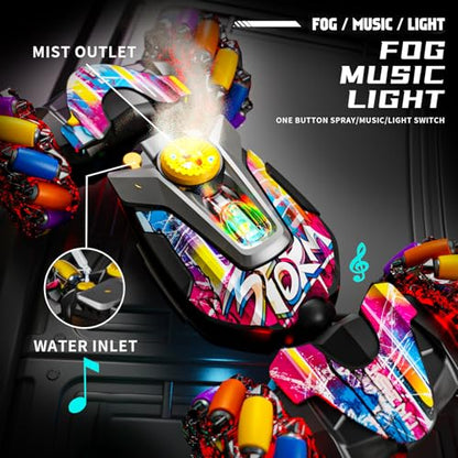 3 Pack Gesture Sensing Remote Control Car Toys for Ages 5-7-13,with Lights Music Spray,4WD 360° Spins All Terrains Kids Toys RC Cars,3-6 Year Old Boy Birthday Gift & 3-12 Best Gift for Kids