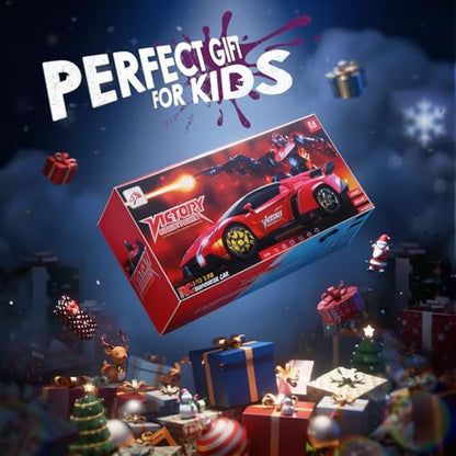 Holyton 1:10 Transforming RC Car, Large Remote Control Car | One-Button Transform to Robot, 2.4GHz Remote Control, Gesture Sensing, LED Lights, 80-Min Playtime, Gift for Kids Ages 5-12 - color: Frosted Gold