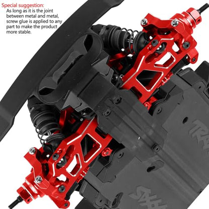 RC Upgrade Parts for Mini Rally VXL Ford RS200/Mini Slash 4X4,(108046-1)(108164-1),Drive Shaft CVD&Suspension Arms&Front Steering Block Knuckles&Rear Hubs&C-Hubs Caster Blocks,Red - color: Red(parts)