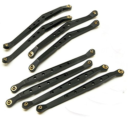 8Pcs Lower & Upper Suspension Link Linkage Set for 1/10 Axial Wraith 90018 | Aluminum Alloy,Length (center distance between two holes):123mm,3mm Ball End Hole