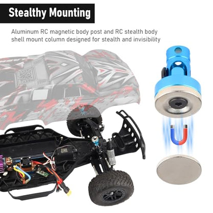 Hobbypark Alloy Magnetic Stealth Invisible Body Post Mount Shell for Drift RC Touring Car (Pack of 4)