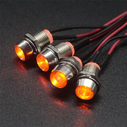 4Led RC Truck Car Led Light Kit,WONFAST LED RC Car Headlights Taillight Set Accessories for 1/10 1/12 1/8 RC Car Truck Tank Crawler for Redcat Axial HSP Tamiya SCX10(Yellow) - color: Yellow