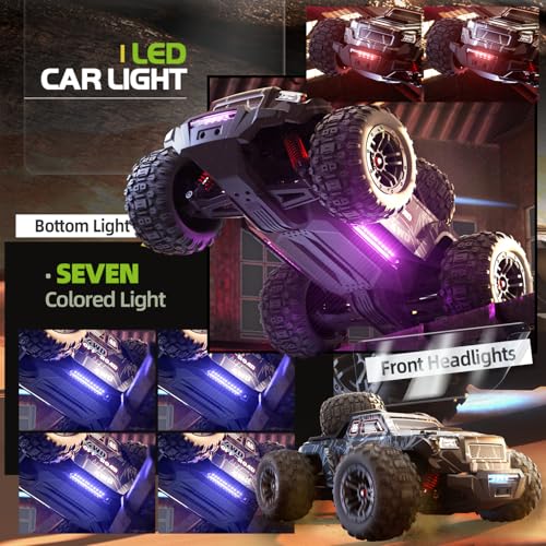 【Modular battery】All Terrain 2.4GHz 1/16 RTR Brushless Fast RC Cars, Max 42mph Electric Off-Road RC Truck, 4X4 Remote Control Car High-Speed Offroad RC Truggy speedy outdoor fun hobby for Adult