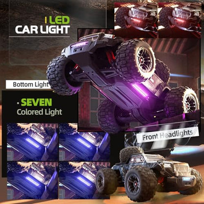 【Modular battery】All Terrain 2.4GHz 1/16 RTR Brushless Fast RC Cars, Max 42mph Electric Off-Road RC Truck, 4X4 Remote Control Car High-Speed Offroad RC Truggy speedy outdoor fun hobby for Adult
