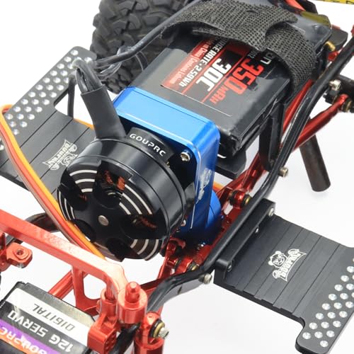 GOUPRC 2204 2400KV Brushless Outrunner Motor with Transmission & 30A Brushless Esc for SCX24 RC Crawler Axial 1/24 RC Car Truck - style: Motor+30A ESC Blue