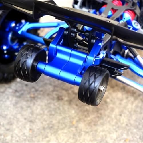 RC Car Accessories for Traxxas for E-Revo 2.0 86086-4 56087-1 for Monster for Truck 1/10 Metal Wheelie Bar RC Car Upgrade Parts Accessories(Blue) - size: Blue