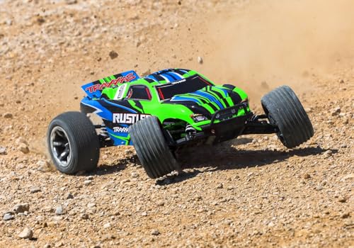 Traxxas Rustler 2WD XL-5 Stadium Truck with Battery and Charger (Green) - color: Green