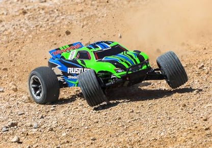 Traxxas Rustler 2WD XL-5 Stadium Truck with Battery and Charger (Green) - color: Green