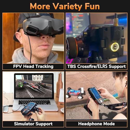 ATA HOBBY Radiolink RC8X 8CH 2.4G RC Transmitter and R8FG&R4FGM Gyro Receivers, 4.3" Full Color IPS Touch Screen RC Remote Controller, 600m Long Range, 200 Models for RC Crawler Drifting Cars Boats | 2.4GHz, 600m Long Range RC Remote and Receiver, 4.3" Fu