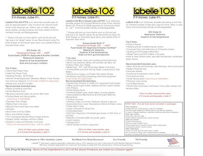 Labelle 1002 PTFE Lubricant 3-Pack – Oil, Grease & Gear Lube for N & Z Scale Trains, Slot Cars, RC Vehicles – Plastic-Safe, Precision Applicators, Made in USA