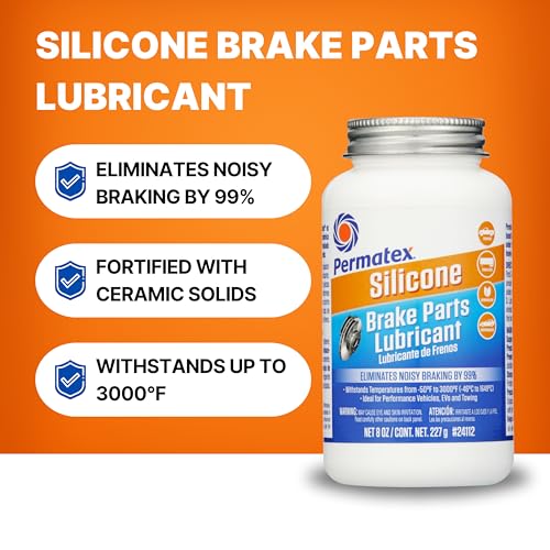 PERMATEX Assembly Lubricant - color: Silicone Extreme Brake Parts Lubricant, size: 8 Fl Oz. (8 Vehicles)