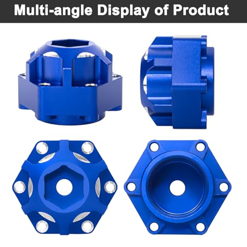 Hex Adapters for 1/10 Pro-Line Racing 6x30 to 12mm PRO633701 PL28 MX28 | 17.5mm Thickness, Aluminum Wheel Hex Hub Adapter Upgrade Parts, Blue - color: Blue 12mm