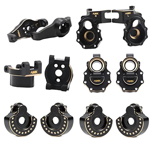 TRX4 Brass Brass Caster Blocks Steering Knuckle Rear Axle Mount Housings Inner Brass Counter Weight for 1/10 RC Crawler TRX6 TRX4 Upgrade Parts (B 6-in-1)