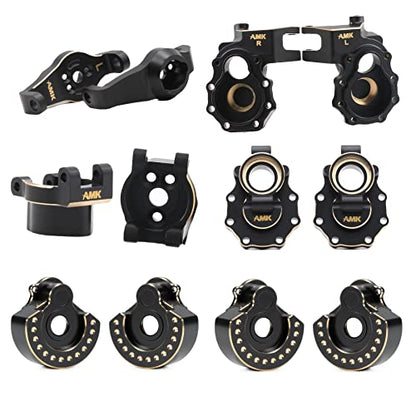 TRX4 Brass Brass Caster Blocks Steering Knuckle Rear Axle Mount Housings Inner Brass Counter Weight for 1/10 RC Crawler TRX6 TRX4 Upgrade Parts (B 6-in-1)