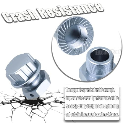 RC Upgrades Part for 1/5 KRATON 8S BLX/Outcast 8S BLX,Alloy Wheel Hex Hop Ups,Titanium