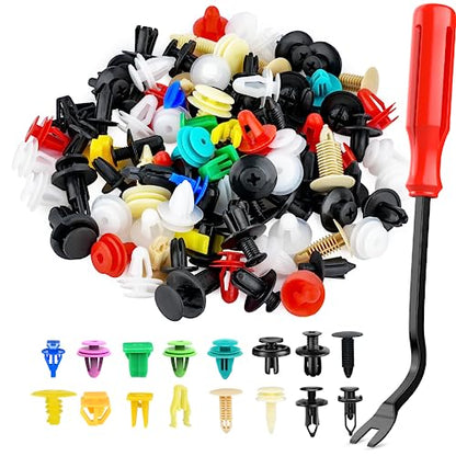 GOOACC 501PCS Universal Car Clips Mixed Auto Bumper Fender Trim Door | Panel Shield Engine Cover Retainer Rivet Push with Fastener Remover for GM Ford Chrysler Toyota Lexus Honda Acura Dodge Jeep - color: 500Pcs Mixed Clips + 1 Remover