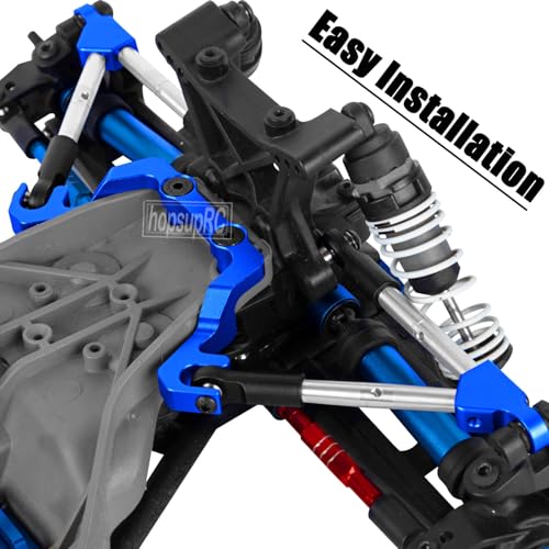 7075 Aluminum C Hub Front Tie Rods with Stabilizer Upgrade Parts for 1/10 Slash 4X4 4WD LCG.Navy Blue - color: Blue(for 1/10)