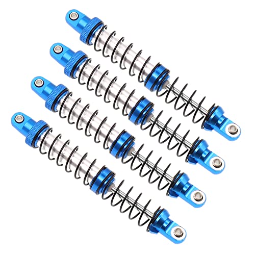 4Pcs Metal Shock Absorbers Oil Damper Adjustable RC Crawler Shock RC Damper Springs Compatible With 1/10 Axial SCX10 II 90046 Traxxas TRX4 RC4WD D90 TRX6 Redcat Gen 8 RC Crawler Car(100MM) - size: 100MM