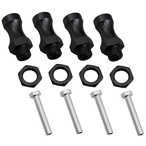 Hobbypark Aluminum 12mm Turn 17mm Hex Wheel Extension Adapter Drive Hub Widener for RC Vehicle Parts (Set of 4)