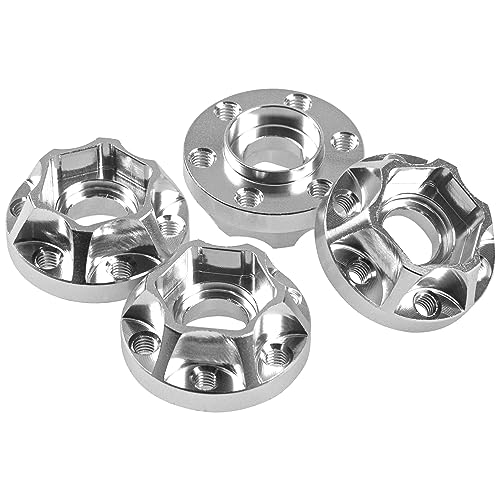 Metal RC 12mm Wheel Hex Hub Extension Combiner Compatible with 1.9/2.2inch Wheel Rim Axial SCX10 Traxxas TRX4 D90 1/10 RC Crawler (9mm, Silver) - color: Silver, size: 9mm