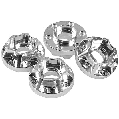 Metal RC 12mm Wheel Hex Hub Extension Combiner Compatible with 1.9/2.2inch Wheel Rim Axial SCX10 Traxxas TRX4 D90 1/10 RC Crawler (9mm, Silver) - color: Silver, size: 9mm