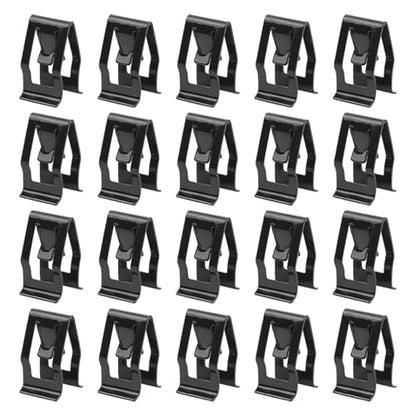 20PCS Car Dashboard Trim Clips, Metal U-Shaped Vehicle Front Console Dash Retainer, Automotive Dash Console Panel Fastener Replacement Accessories, Universal for SUV Truck Sedan - size: 20PCS