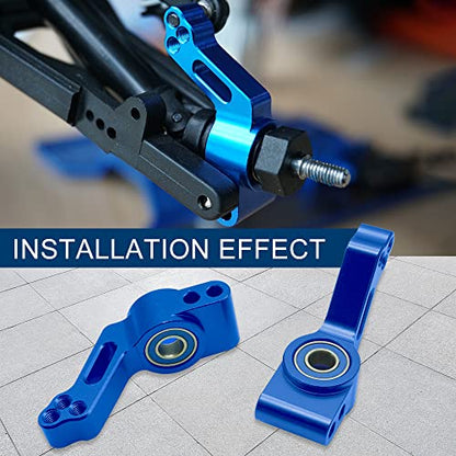 OGRC Caster Block Steering Blocks, Stub Axle Carriers for 1/10 Slash 2WD | Aluminum Front Caster Block&Steering Blocks and Rear Stub Axle Carriers kit for 1/10 Traxxas slash 2WD #3632 3736 3752 (Blue) - color: Blue