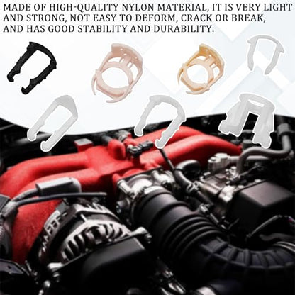 Fuel Line Retainer Clips, 3/8" & 5/16" Durable Nylon Gas Tank Repair Kit, 7 Size Fuel Line Retaining Clamp Assortment Replacement Kit Compatible with Ford, GM, Chrysler (70PCS) - size: 70PCS