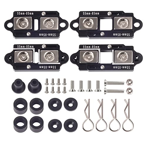 TRX4 Body Mounts 4Pcs Adjustable Magnetic Body Post Mount Car Shell Column 55-85mm for 1/10 RC Crawler Axial SCX10 TRX4 TRX6 SCX10 90046 D90 86100 MST CFX TRX4 Upgrades (RC Body mounts A) - color: Rc Crawler Body Mounts Metal