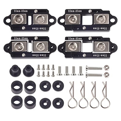 TRX4 Body Mounts 4Pcs Adjustable Magnetic Body Post Mount Car Shell Column 55-85mm for 1/10 RC Crawler Axial SCX10 TRX4 TRX6 SCX10 90046 D90 86100 MST CFX TRX4 Upgrades (RC Body mounts A) - color: Rc Crawler Body Mounts Metal