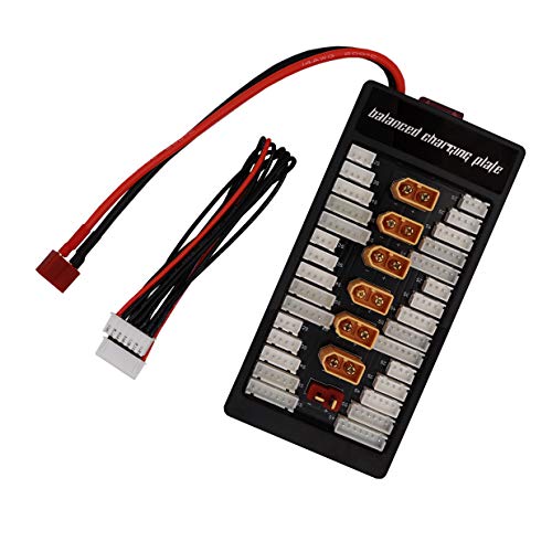 Parallel Balanced Charging Plate XT60 2S-6S Lipo Battery Parallel Charge Board with T Plugs Connector Compatible with IMAX B6/B8 UN A6 Charger (XT60)