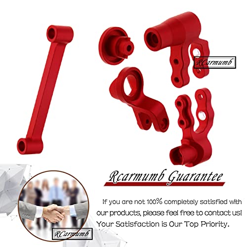 RC Upgrades Part Steering Bellcranks for 1/10 WideMaxx Maxx,Aluminum Servo Saver Draglink Hops Up Set for RC Model #89086-4,#89076-4,Replace #8946,Red - color: Red