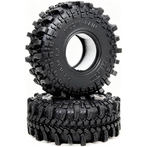 1.0 Crawler Tires 61 * 22.4mm Super Soft Sticky Mud Tyre for RC 1/18 TRX4M 1/24 AX24 SCX24 FCX24 Upgrades - style: 1.0 Tires 61mm Tall