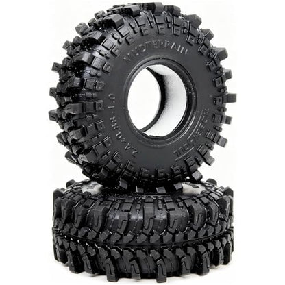1.0 Crawler Tires 61 * 22.4mm Super Soft Sticky Mud Tyre for RC 1/18 TRX4M 1/24 AX24 SCX24 FCX24 Upgrades - style: 1.0 Tires 61mm Tall