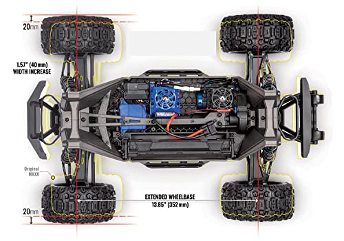 Traxxas Maxx Wide Green 1:10 RC Model Car Monster Truck 4WD RTR 2.4GHz