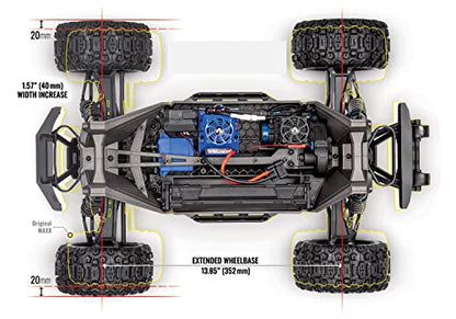 Traxxas Maxx Wide Green 1:10 RC Model Car Monster Truck 4WD RTR 2.4GHz