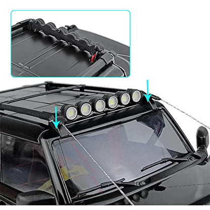 MOHERO RC Car Light Bar Kit 6 LEDs Body Shell Roof Lights for 1/18 TRX4M Bronco RC Crawler Car Upgrade Part