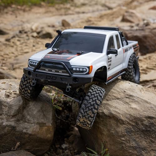 Axial RC Truck 1/10 SCX10 III Base Camp 4X4 Rock Crawler Brushed RTR (Battery and Charger Not Included), White, AXI-1375T1