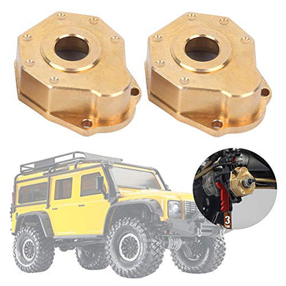 Front Back Portal Axle Universal Axle Case Cover Brass Weight Heavy Duty Brass Steering Knuckle Portal Cover for TRX4 Crawler 1/10 RC Car