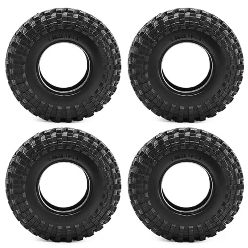 4PCS 1.3" Rubber Tire All Terrain Wheel Tyre with Foam Inserts for 1/12 1/14 1/18 1/24 Crawler Car for TRX4M SCX24 AX24 FCX24 FMS 1/24 Micro 1.0inch Beadlock Upgrade Parts (70x26MM) - color: 70x26mm