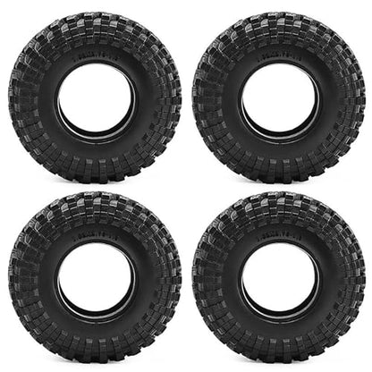 4PCS 1.3" Rubber Tire All Terrain Wheel Tyre with Foam Inserts for 1/12 1/14 1/18 1/24 Crawler Car for TRX4M SCX24 AX24 FCX24 FMS 1/24 Micro 1.0inch Beadlock Upgrade Parts (70x26MM) - color: 70x26mm