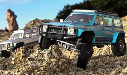 YIKONG YK4107 1/10 4WD RC Rock Crawler Two Speed Differential Lock LCG Chassis Tank Turn RC Car LED Lights Off-Road Climbing Truck