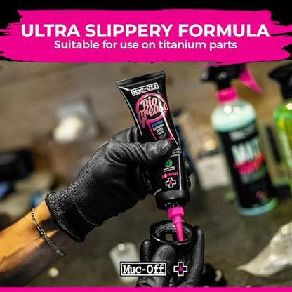 Muc-Off Bio Grease 150g (Pack of 2) with Microfiber Cloth | Premium Bike Grease for Bearings, Threads & Moving Parts | Reduces Friction, Prevents Corrosion & Water Ingress - size: 150g (Pack of 2)