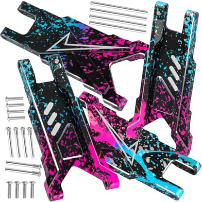 RC Aluminum Suspension A-Arms Upgrades Part for 1/10 Slash Rustler Stampede 4X4 VXL BL-2s,Hoss 4WD VXL,XO-1,Alloy Front Rear RC Suspension Arms Hops up,Colour - color: Colour - (Suspension Arms)