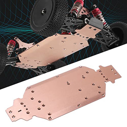 RC Car Chassis Plate, Aluminum Alloy Metal Chassis with High Rigidity and Durable Construction for 1:14 144001 144002 144010 Remote Control Car Upgrade Part