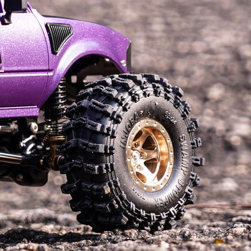 INJORA 1.0 Brass Beadlock Wheel -4.7mm Offset Rim for 1/24 1/18 RC Crawler SCX24 FCX24 TRX4M Ascent18 Upgrade(W1011)