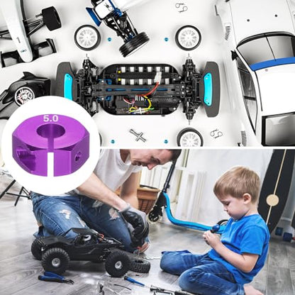 MECCANIXITY Aluminum 12mm Wheel Hex Hubs Drive Adapters Purple 5mm Thickness with Screws and Pins for RC Car Upgrade Replacement Parts 4Pcs - color: Purple, size: 5mm