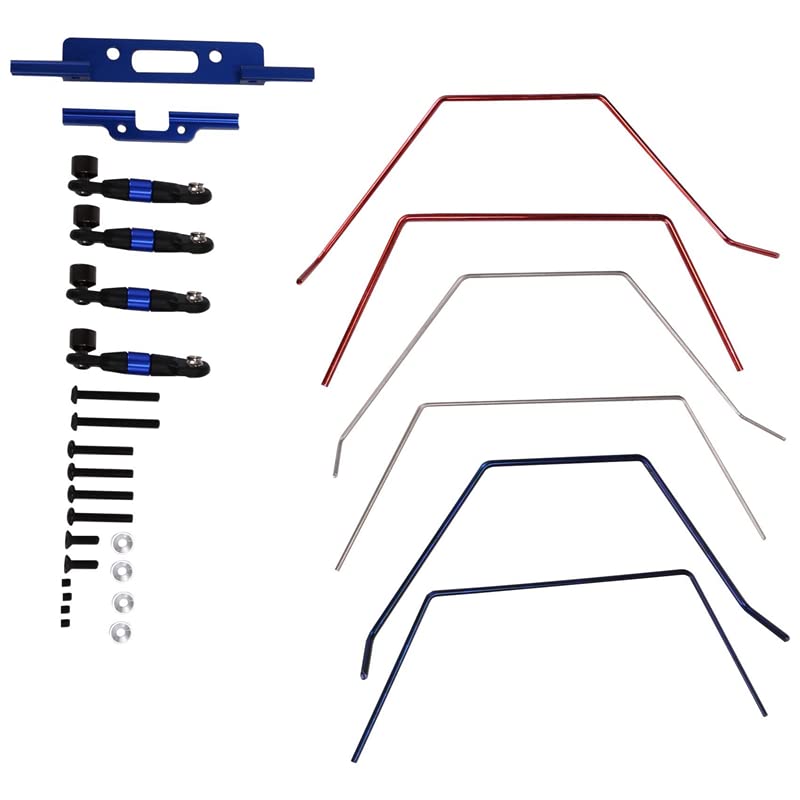 Front and Rear Wide Sway Bar Anti Roll Bar Kit for TRAXS Slash 2WD 1/10 RC Car Upgrade